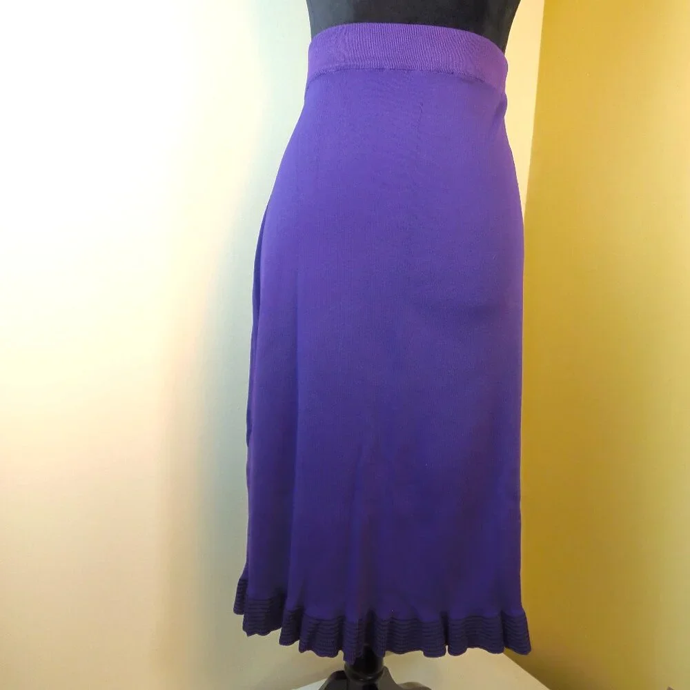 Plus 1X Pull On‎ Plus Purple Skirt w/Ruffle Hem Bold Business Celebration